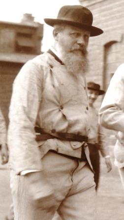 Prof. Walther Hempel bei einer Exkursion im Jahr 1904.