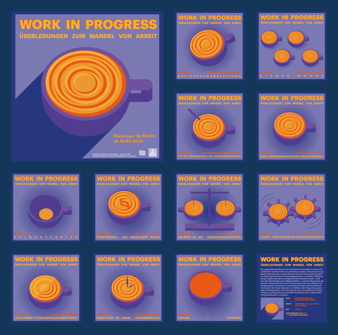 Alle Vorlesungen der Ringvorlesung "Work in Progress" grafisch  visualisiert