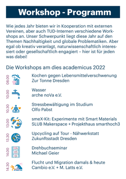 Das Workshopprogramm 2022