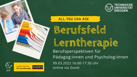 Berufsfeld Lerntherapie - Berufsperspektiven für Pädagog:innen und Psycholog:innen