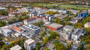 Luftaufnahme des Universitätsklinikums Dresden