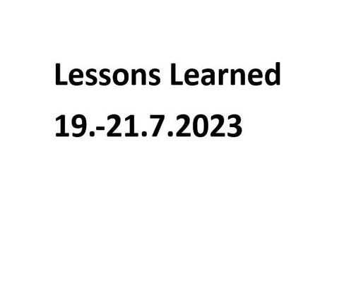 Lessons Learned 5