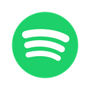 Logo von Spotify: Ein grün gefüllter Kreis in dessen Zentrum drei leicht nach unten gekrümmte weiße Striche untereinander liegen, die von oben nach unten etwas kleiner werden.