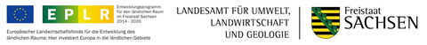 Logo der Förderrichtlinie Europäischer Landwirtschaftsfond für die Entwicklung des ländlichen Raums und Logo des Freistaat Sachsens