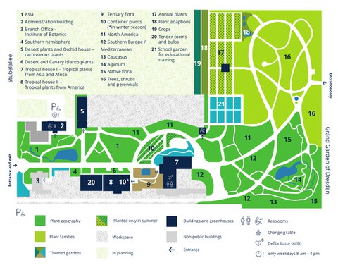 Map of the Botanical Garden