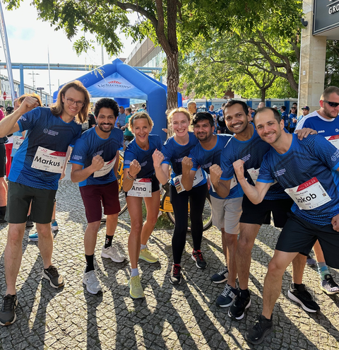 Gruppenfoto des Boysen Graduiertenkollegs bei der Rewe Team Challenge 2024