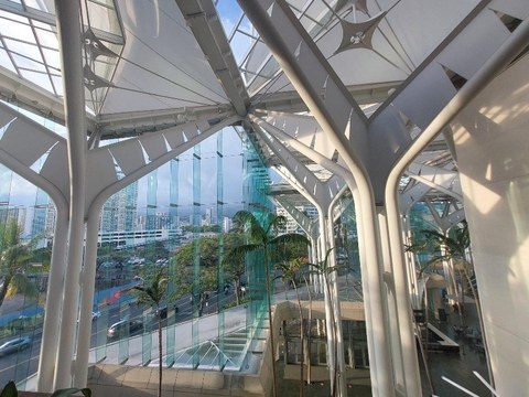 Das Hawaii Convention Center, Veranstaltungsort der CEC ICMC 23, beeindruckte mit einer außergewöhnlichen Architektur.