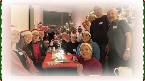 Weihnachtliches Gruppenfoto des Boysen Graduiertenkollegs