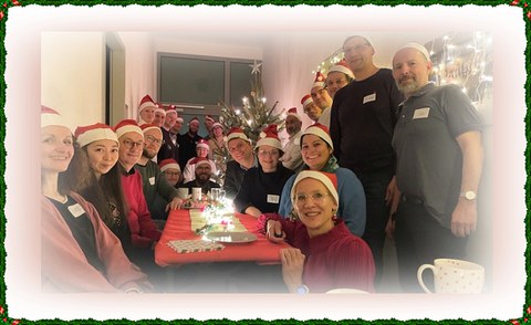 Weihnachtliches Gruppenfoto des Boysen Graduiertenkollegs