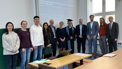 Gruppenfoto nach der Verteidigung von Hani Shahmoradimoghadam