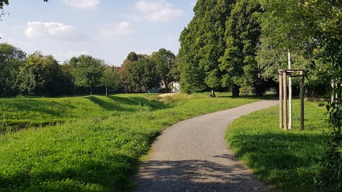 Blick in den Hugo Bürkner Park in Dresden