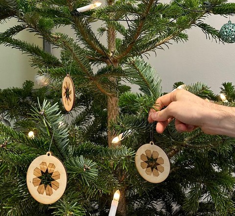 Das Logo des Graduiertenkolleg schmückt auch den Christbaum