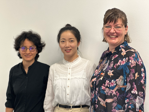 von links nach rechts die neuen Kollegiatinnen des Graduiertenkolleg Laura Amaya Shiyu Guo und Linda Ternova