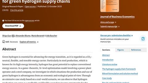 Ein Auszug der Webseite wo der Artikel als Open Access veröffentlichung zugänglich ist.