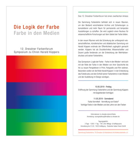 12. Dresdner Farbenforum - Flyer