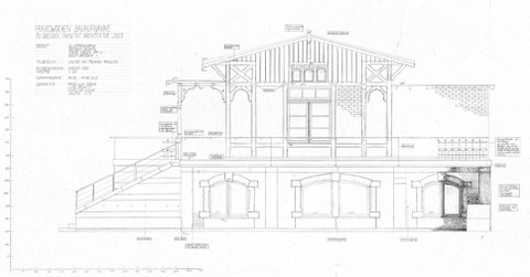 Bauaufmaß Fassade Pavillon