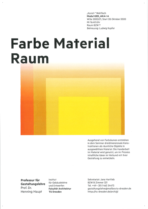 Farbe Material Raum