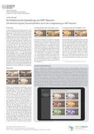 Poster zur architektonischen Gestaltung von MRT Räumen