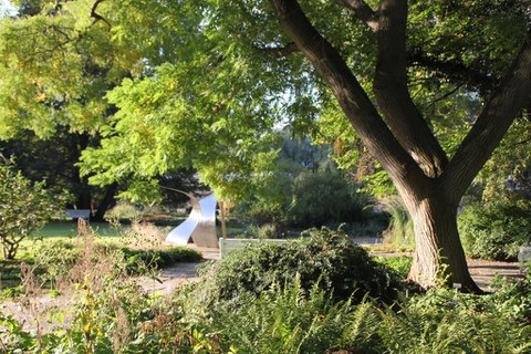 Foto zeigt eine Gartenpartie auf der Freundschaftsinsel in Potsdam. 