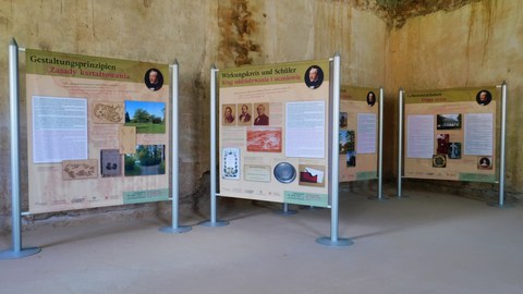 Eindruck der Wanderausstellung in den Räumen von Schloss Scharfeneck