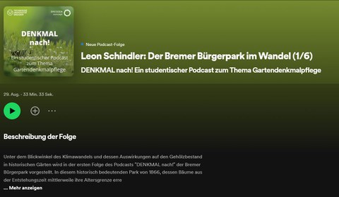 Titelbild der Podcastreihe "Denkmal nach!"