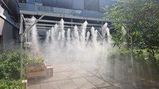 Foto der Zerstäuberanlage CHE-Bau in Betrieb