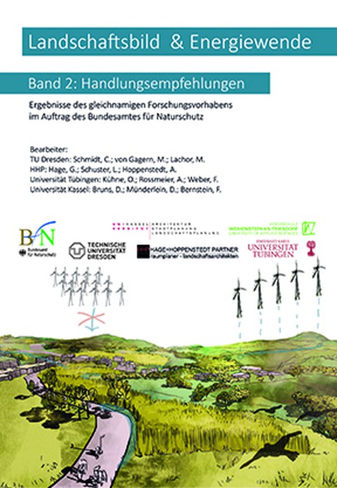 Deckblatt zur Broschüre "Landschaftsbild und Energiewende" Band 2: Handlungsempfehlungen