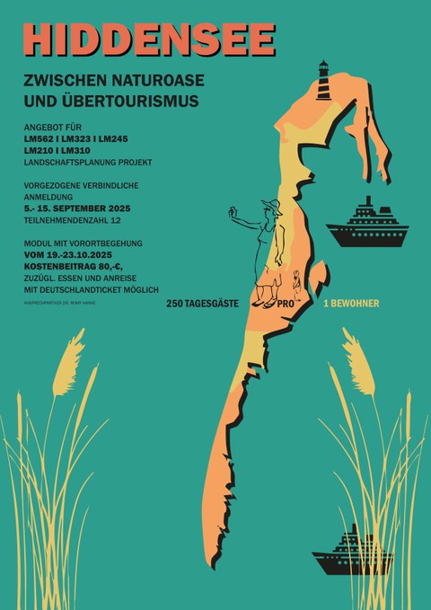 Collage von Hiddensee mit Ankündigung Exkursion