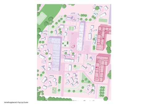 Vertiefungsbereich Pop Up Cluster