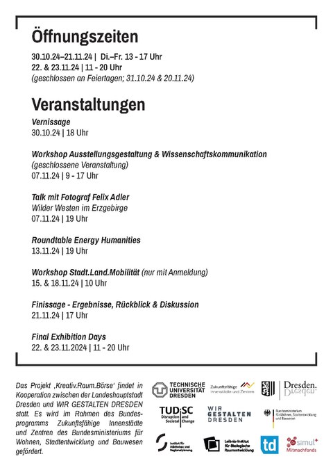 Programm für Ausstellung