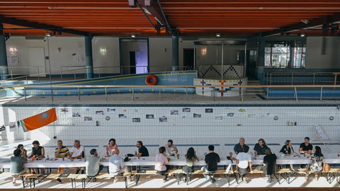 Lange Tafel im Erzgebirgsbad 