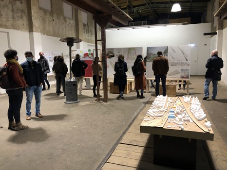 Ausstellung zum Städtebauentwurf "Made in Pieschen" in der Räumen der GEH8 2020