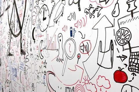 Infografik zur Ausstellung von Marlene Huster