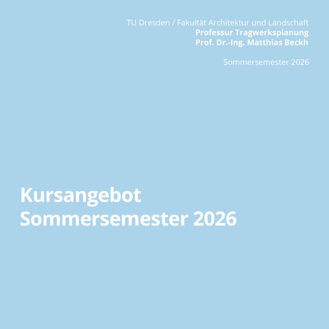Kursangebot SoSe 2026