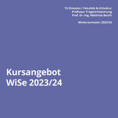 Kursangebot WiSe 23/24