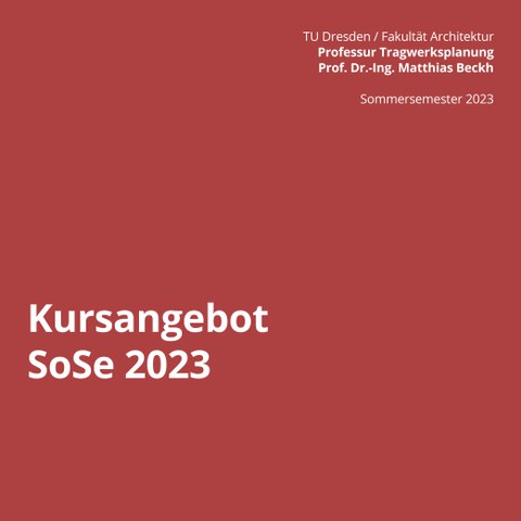 Kursangebot SoSe 2023