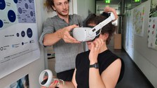 Das Beteiligungstool U_Code auf einer VR-Brille