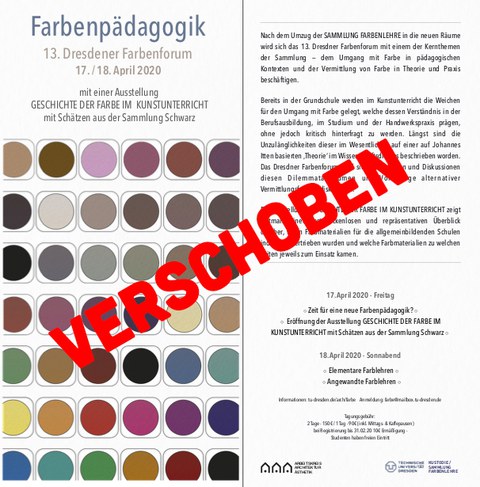 13. Dresdner Farbenforum - Flyer