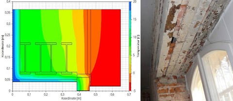 Hygrothermische Simulation eines Details am Fenstersturz