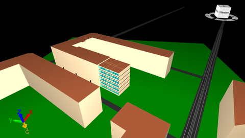 Import der Umgebungsbebauung aus OSM mit korrigierter Gebäudehöhe