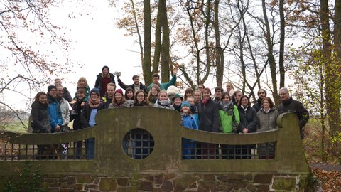 Foto zeigt das Gruppenbild der Teilnehmer des Pflegeeinsatzes in Thammenhain 2018.