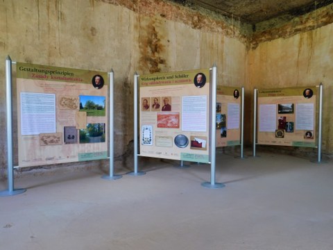 Eindruck der Wanderausstellung in den Räumen von Schloss Scharfeneck