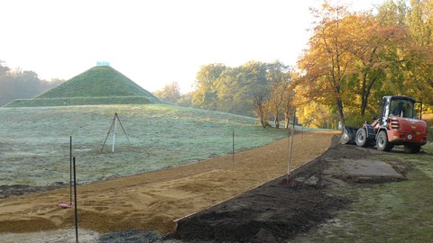 Bauarbeiten im Pücklerpark Branitz