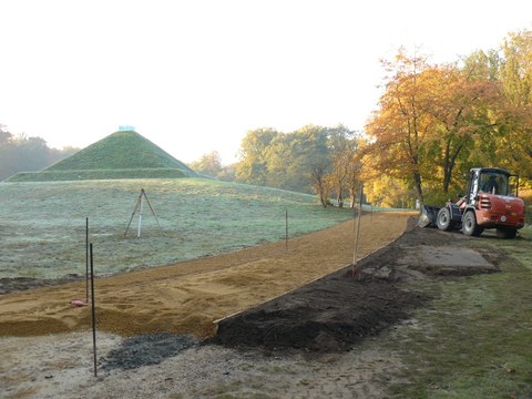 Bauarbeiten im Pücklerpark Branitz
