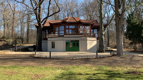 Foto des chinesischen Pavillons in Dresden, Weißer Hirsch.