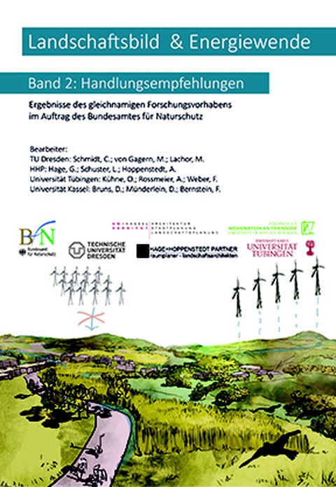Deckblatt zur Broschüre "Landschaftsbild und Energiewende" Band 2: Handlungsempfehlungen
