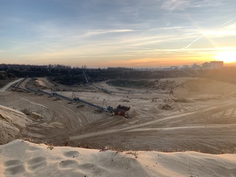 Blick über die Sandgrube im Dresdner Heller