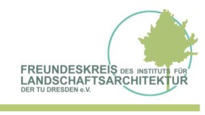 graphische Darstellung des Logos des Freundeskreises des Instituts für Landschaftsarchitektur mit Umrissen eines Baumes