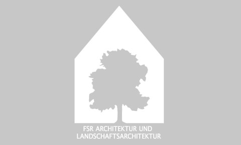 graphische Darstellung des Logos Fachschaftsrat Architektur und Landschaftsarchitektur mit Umrissen eines Baumes