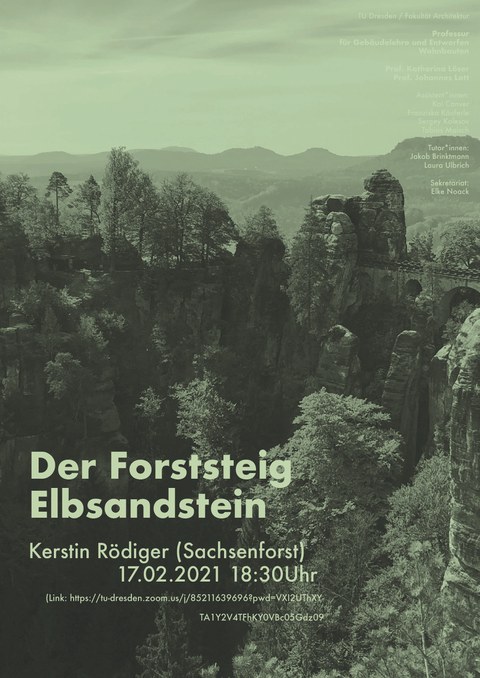 Plakat zur Veranstaltungsreihe Wald und die Termine zu den Veranstaltungen sind angegeben.